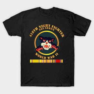 418th Night Fighter Squadron - 2nd Ver - WWII w SVC T-Shirt